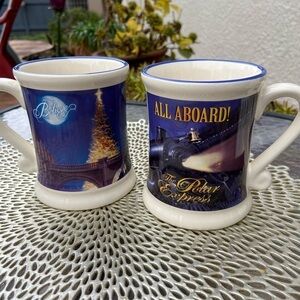 Two Polar Express Ceramic Mugs